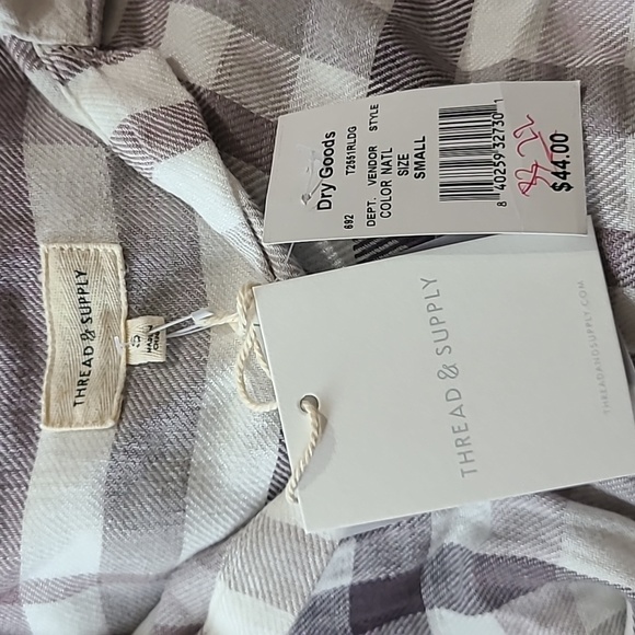 NWT Thread & Supply Plaid Top - Picture 3 of 3